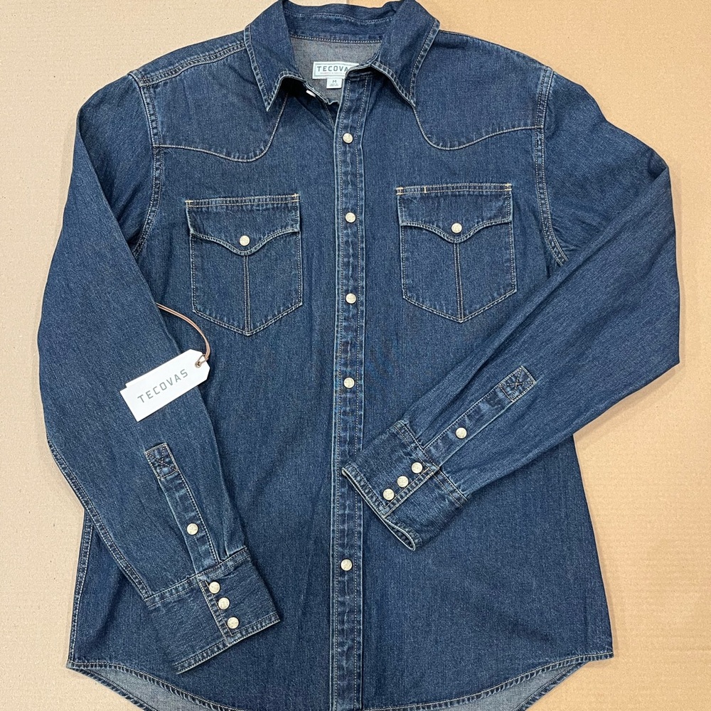Tecovas Denim Pearl Snap Shirt